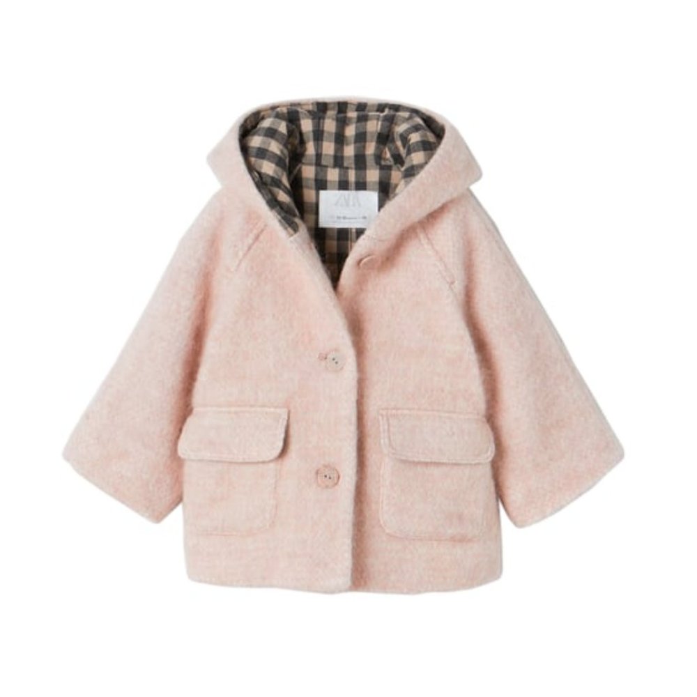 EUC Kids Gingham Lined Cloth Coat